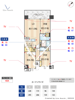 THEパームス調布マノアガーデン 318 【東京都西調布駅】 の間取り図