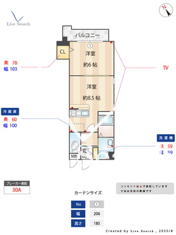 フォレストコート 201 【福岡県東比恵駅・竹下駅】 の間取り図