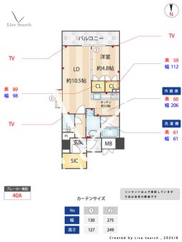 プライムメゾン東桜 1404 【愛知県高岳駅】 の間取り図