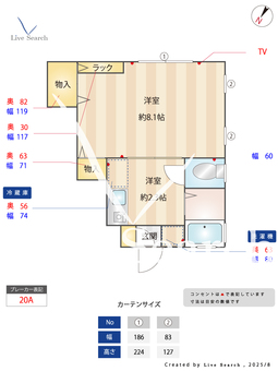 S＆K 101 【東京都参宮橋駅、代々木駅、初台駅】 の間取り図