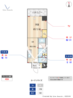 ボヌール梅田 402 【大阪府JR環状線福島】 の間取り図