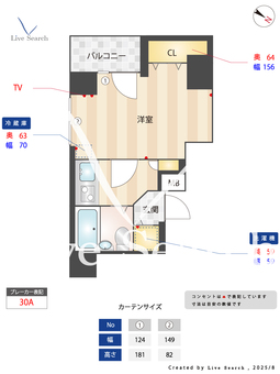 パークウェルツインズ西新宿ノースピア 801 【東京都初台駅】 の間取り図