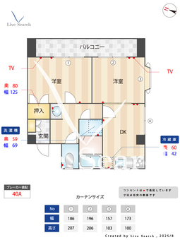 コーポラス加藤 305 【東京都西小山駅】 の間取り図