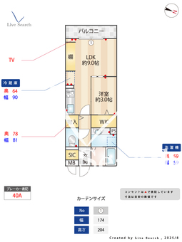 ソラシエスタ 205 【埼玉県獨協大学前駅】 の間取り図