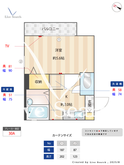 ネオ・コートー 0201 【兵庫県甲東園】 の間取り図