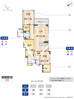 ピノグリナージュ 206 【神奈川県新川崎駅】 の間取り図