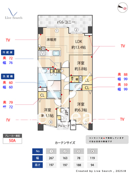 ザ・パークハウス横浜大口 317 【神奈川県大口駅】 の間取り図
