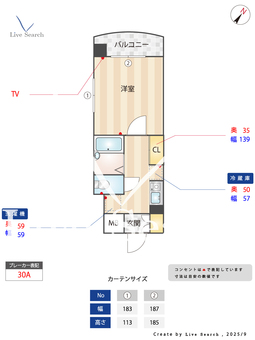 ボンリッシュ21 501 【福岡県西鉄大牟田線　平尾駅】 の間取り図