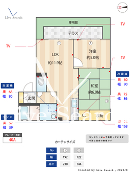 ヴィリジアン・ガーデンA.B B101 【大阪府泉大津駅】 の間取り図