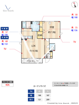 メゾンスールス 101 【神奈川県平塚駅】 の間取り図
