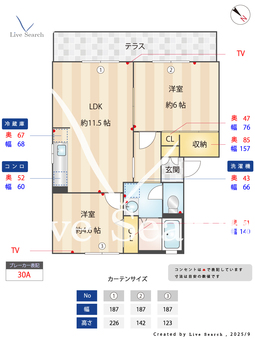ライフ・フォレスト 101 【南荒尾駅】 の間取り図