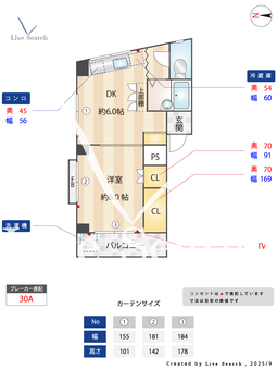 むつみハイツ 301 【東京都東武東上線　大山駅】 の間取り図