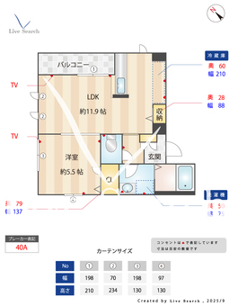 シャーメゾン上池田 302 【兵庫県長田駅】 の間取り図