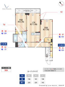 イリオス 202 【神奈川県高田駅】 の間取り図