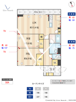 ルピナスⅠ 206 【埼玉県八潮駅】 の間取り図
