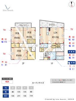 森邸D棟 1 【神奈川県東急田園都市線　市が尾駅　徒歩20分】 の間取り図