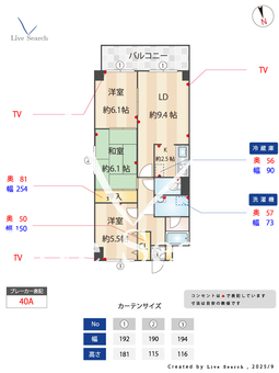 グローブハイツ丘上 0301 【愛知県覚王山駅】 の間取り図