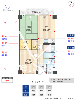 リヴァージュ御影 303 【兵庫県阪急・神戸線 御影　徒歩２分】 の間取り図