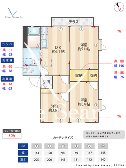 タウンヒル松葉O 101 【茨城県取手駅】 の間取り図