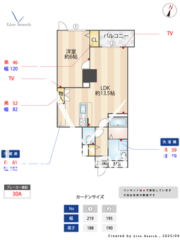 S-FORT警固タワー 1207 【福岡県赤坂駅】 の間取り図