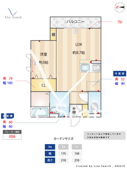オークヒル西大宮 306 【埼玉県川越線　西大宮駅　徒歩3分】 の間取り図