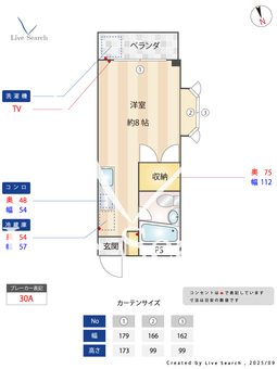 グランドール稲城A 318 【東京都稲城駅】 の間取り図