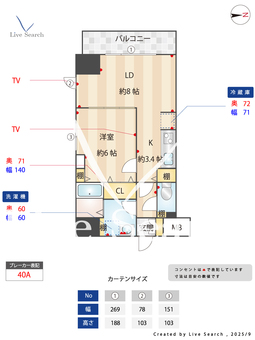D-room早稲田 705 【東京都東京地下鉄東西線　神楽坂駅】 の間取り図