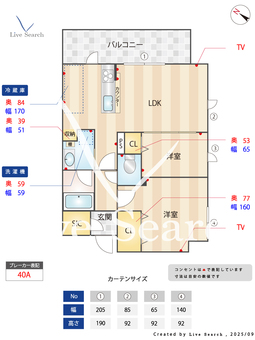 デュオフラッツ平尾 201 【福岡県西鉄　平尾駅】 の間取り図