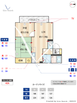 ヴィリジアン・ガーデンA.B B202 【大阪府泉大津駅】 の間取り図