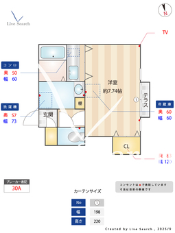 エルフローラ 105 【埼玉県草加駅】 の間取り図