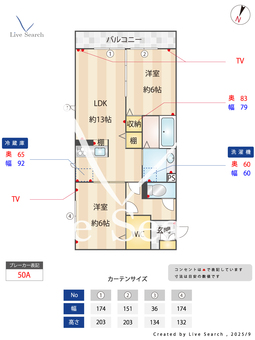 グランジュネス 302 【埼玉県東武鉄道野田線　七里駅　徒歩18分】 の間取り図