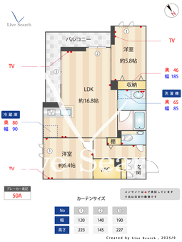 モアナヒルズ 302 【埼玉県土呂】 の間取り図