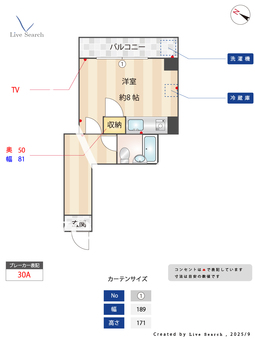 淡青ビル 801 【福岡県西鉄平尾駅】 の間取り図