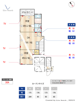 フォンス大船 302 【神奈川県大船駅】 の間取り図