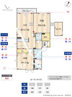 ラフォーンⅠ B201 【福岡県下大利】 の間取り図