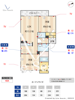 リラフォート松原 301 【愛知県山王駅】 の間取り図