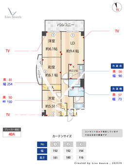 グローブハイツ丘上 501 【愛知県覚王山駅】 の間取り図