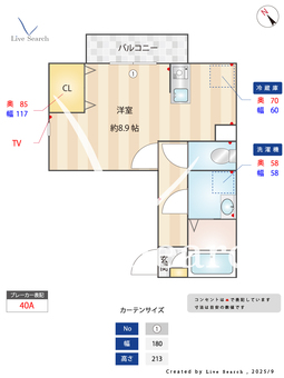 BALLYレジデンス 204 【千葉県北松戸駅】 の間取り図
