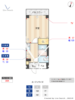 ビエラコート西新 401 【福岡県西新駅】 の間取り図