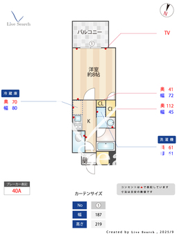 ヴェルテックス 508 【大阪府今里駅】 の間取り図