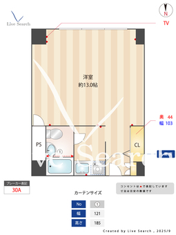 大阪上町ビル 302 【大阪府大阪メトロ谷町線　谷町六丁目駅】 の間取り図
