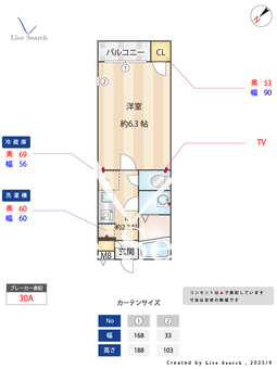 サンドエル萩台 201 【千葉県千葉都市モノレール スポーツセンター駅】 の間取り図