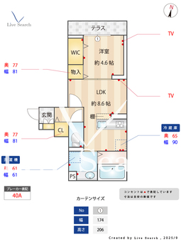 Dアヴァンス千間台東　A棟 202 【埼玉県せんげんだい駅】 の間取り図