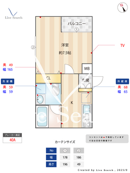 シャンブル 401 【東京都竹ノ塚】 の間取り図