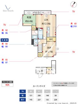 ウィステリオCガーデン 202 【福岡県茶山】 の間取り図