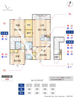シャーメゾンひまわり　＊＊ 202 【福岡県野芥】 の間取り図
