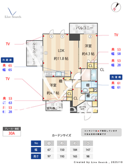 ジオエント駒込 505 【東京都駒込駅】 の間取り図