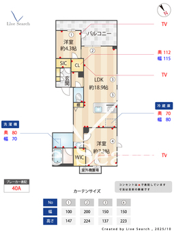 レフィアント東谷山 203 【鹿児島県鹿児島市電谷山線 上塩屋駅】 の間取り図