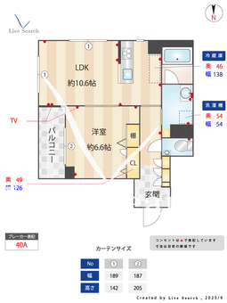 Bonheur 304 【神奈川県本厚木駅】 の間取り図