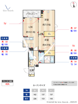 Bonheur 402 【神奈川県本厚木駅】 の間取り図